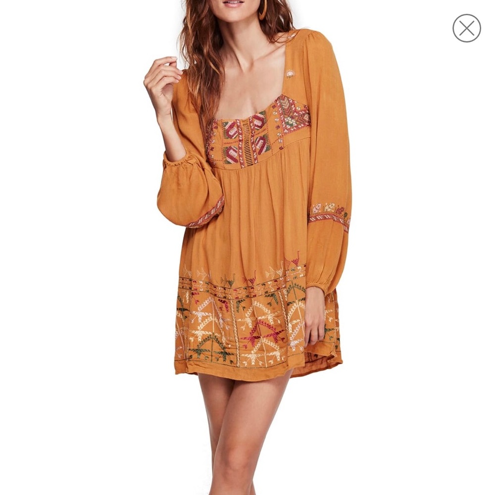 🍯Free people Embroidered Babydoll Dress!!